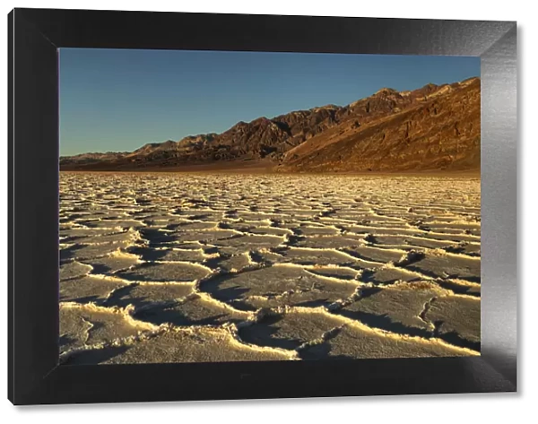Badwater Basin at sunset, Death Valley National Park, California