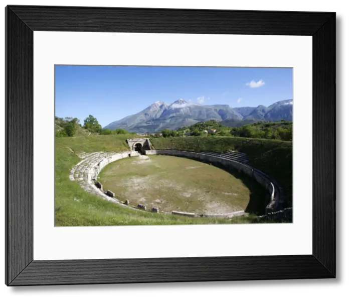 Framed Print : Full view of Alba Fucens ancient Roman Amphiteather, Abruzzo, Italy, Europe Framed Print : Full view of Alba Fucens ancient Roman Amphiteather, Abruzzo, Italy, Europe