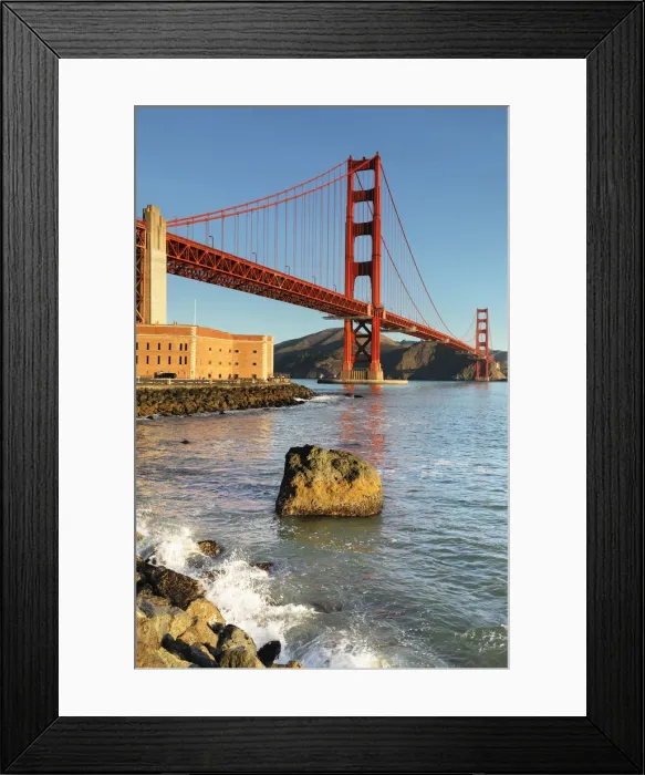 Framed Print : Golden Gate Bridge at sunrise, San Francisco Bay, California, United States of America Framed Print : Golden Gate Bridge at sunrise, San Francisco Bay, California, United States of America