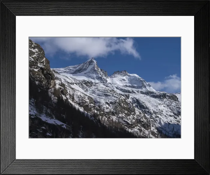 Framed Print : The Bec de Montchair, 3554 m, and Cime de Breuil, 3419 m, Gran Paradiso National Park Framed Print : The Bec de Montchair, 3554 m, and Cime de Breuil, 3419 m, Gran Paradiso National Park