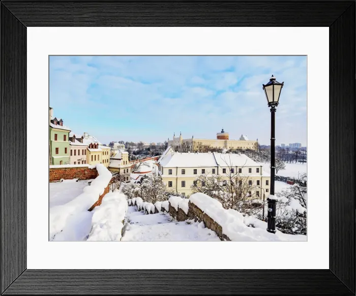 Framed Print : View towards the Castle, winter, Lublin, Lublin Voivodeship, Poland, Europe Framed Print : View towards the Castle, winter, Lublin, Lublin Voivodeship, Poland, Europe
