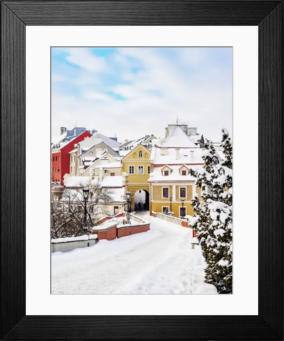 Framed Print : Grodzka Gate and the Old Town, winter, Lublin, Lublin Voivodeship, Poland, Europe Framed Print : Grodzka Gate and the Old Town, winter, Lublin, Lublin Voivodeship, Poland, Europe