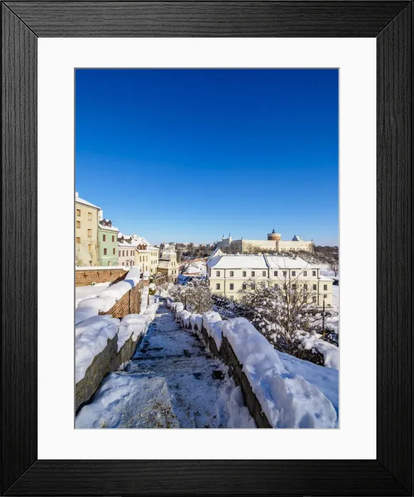 Framed Print : View towards the Castle, winter, Lublin, Lublin Voivodeship, Poland, Europe Framed Print : View towards the Castle, winter, Lublin, Lublin Voivodeship, Poland, Europe