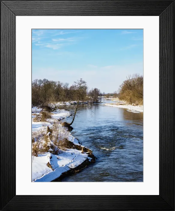 Framed Print : River Wieprz at winter time, elevated view, Serniki, Lublin Voivodeship, Poland, Europe Framed Print : River Wieprz at winter time, elevated view, Serniki, Lublin Voivodeship, Poland, Europe