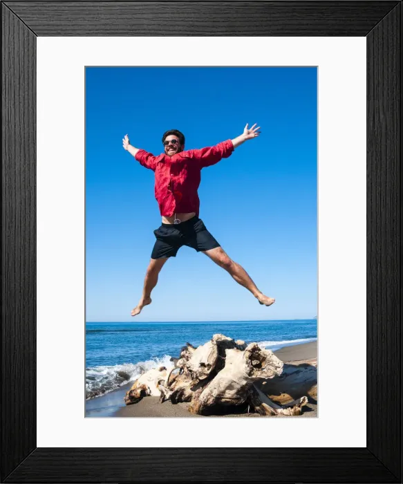 Framed Print : Jumping close to sea, Capalbio beach, province of Grosseto, Tuscany, Italy, Europe Framed Print : Jumping close to sea, Capalbio beach, province of Grosseto, Tuscany, Italy, Europe