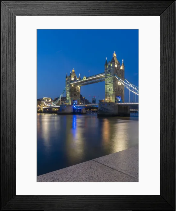 Framed Print : View of Tower Bridge and River Thames at dusk, London, England, United Kingdom, Europe Framed Print : View of Tower Bridge and River Thames at dusk, London, England, United Kingdom, Europe