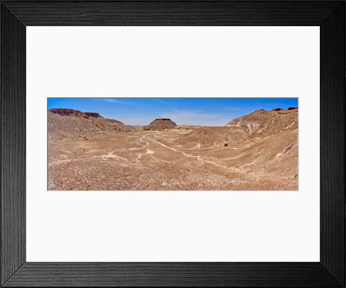 Framed Print : A dome shaped hill of purple bentonite with a rocky flat top in Petrified Forest National Framed Print : A dome shaped hill of purple bentonite with a rocky flat top in Petrified Forest National