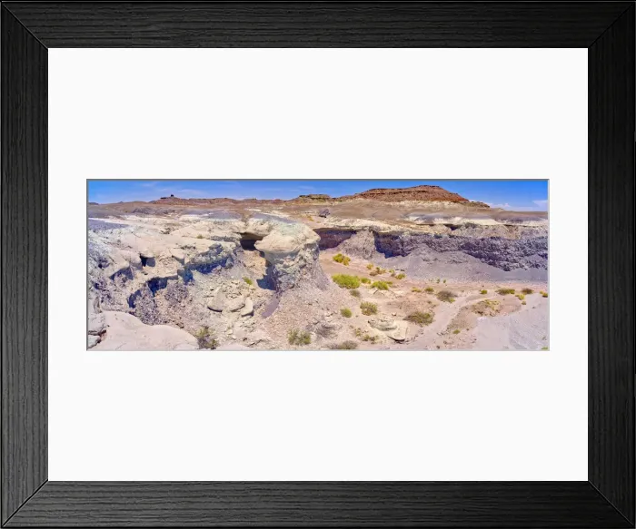 Framed Print : A dry waterfall made of purple bentonite in the Flat Tops of Petrified Forest National Framed Print : A dry waterfall made of purple bentonite in the Flat Tops of Petrified Forest National