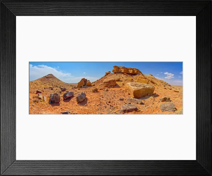 Framed Print : Panorama of Tsu Vo Buttes in Homolovi State Park, Tsu Framed Print : Panorama of Tsu Vo Buttes in Homolovi State Park, Tsu