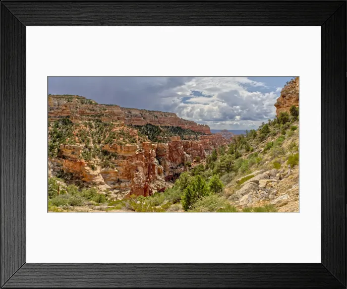 Framed Print : Grand Canyon North Rim from the end of the Cliff Spring Trail near Cape Royal, Arizona Framed Print : Grand Canyon North Rim from the end of the Cliff Spring Trail near Cape Royal, Arizona