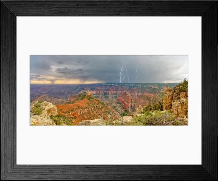 Framed Print : Storm rolling into Point Imperial at Grand Canyon North Rim, Grand Canyon National Park Framed Print : Storm rolling into Point Imperial at Grand Canyon North Rim, Grand Canyon National Park
