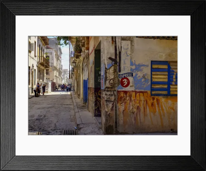 Framed Print : Typical street, Havana, Cuba, West Indies, Central America Framed Print : Typical street, Havana, Cuba, West Indies, Central America