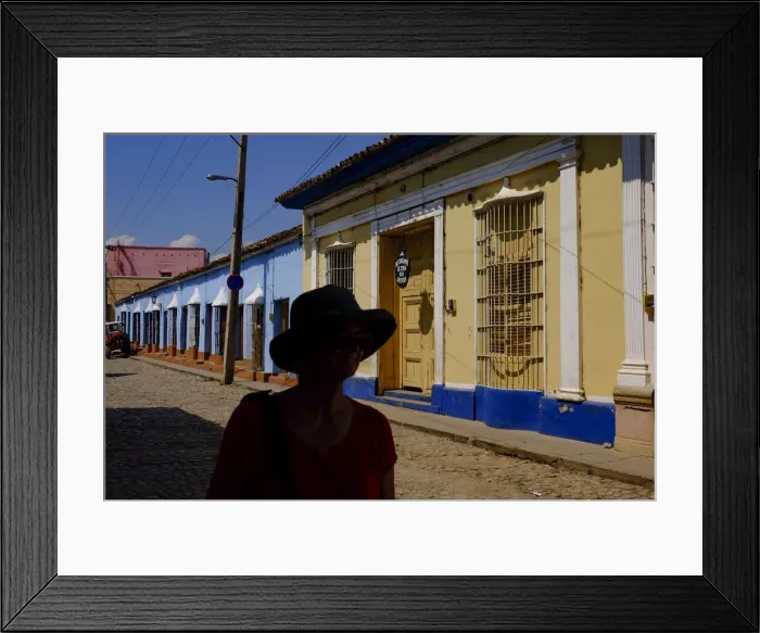 Framed Print : The silhouette of a woman on a quiet street, Trinidad, Sancti Spiritus, Cuba, West Indies Framed Print : The silhouette of a woman on a quiet street, Trinidad, Sancti Spiritus, Cuba, West Indies