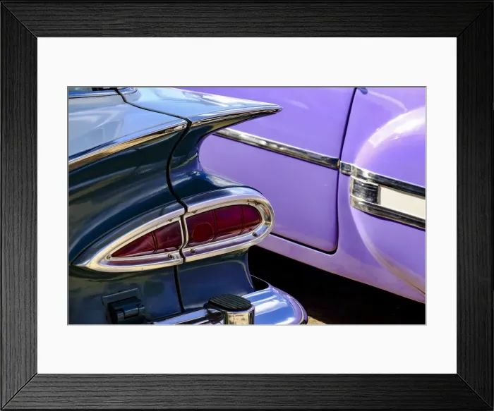 Framed Print : Close-up view of two colorful vintage cars, Havana, Cuba, West Indies, Central America Framed Print : Close-up view of two colorful vintage cars, Havana, Cuba, West Indies, Central America