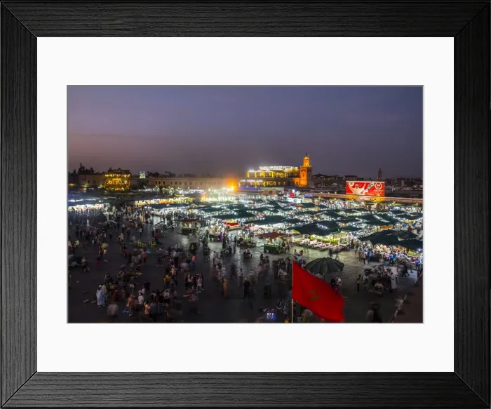 Framed Print : Jemaa el-Fna Square at night, UNESCO World Heritage Site, Marrakech, Morocco Framed Print : Jemaa el-Fna Square at night, UNESCO World Heritage Site, Marrakech, Morocco