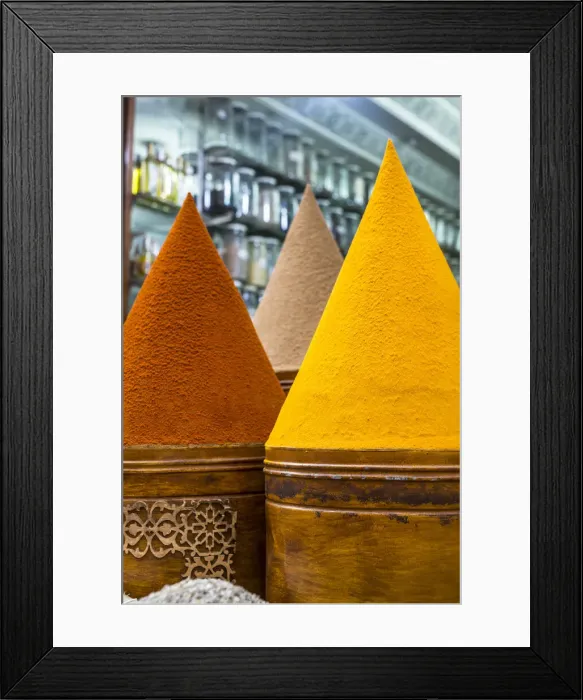 Framed Print : Spices for sale in souk, Medina, Marrakech, Morocco, North Africa, Africa Framed Print : Spices for sale in souk, Medina, Marrakech, Morocco, North Africa, Africa