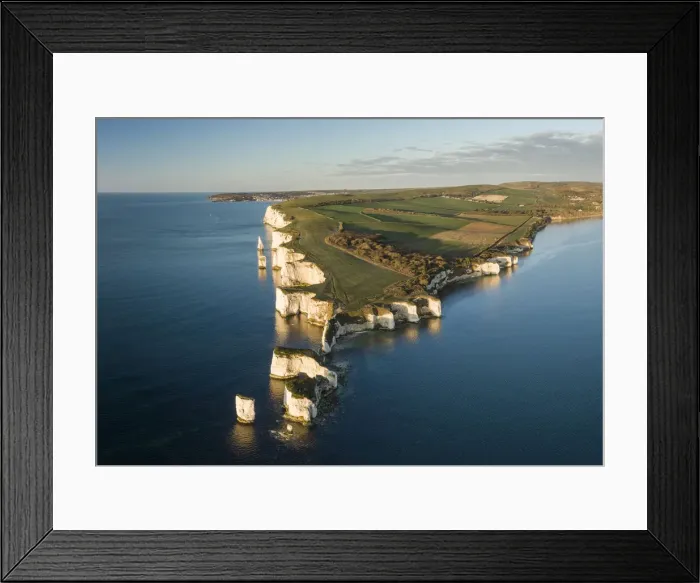 Framed Print : Old Harry Rocks, Jurassic Coast, UNESCO World Heritage Site, Dorset, England