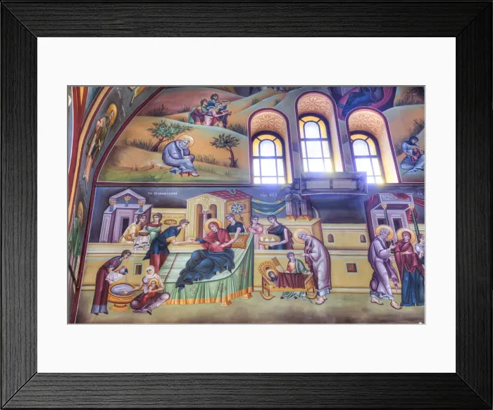 Framed Print : Frescoes, Holy Church of St. Nicoloas, Koukaki, Athens, Greece, Europe Framed Print : Frescoes, Holy Church of St. Nicoloas, Koukaki, Athens, Greece, Europe