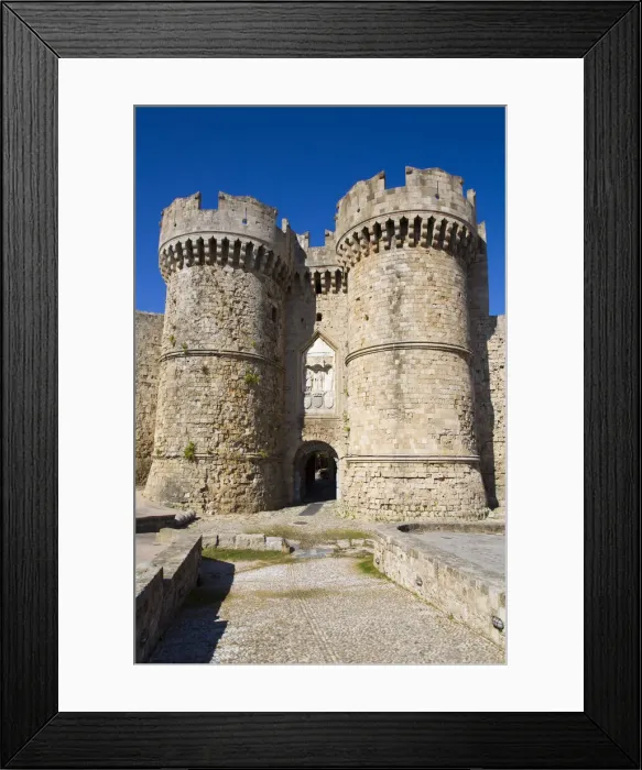Framed Print : Marine Gate, Rhodes Old Town, UNESCO World Heritage Site, Rhodes, Dodecanese Island Group Framed Print : Marine Gate, Rhodes Old Town, UNESCO World Heritage Site, Rhodes, Dodecanese Island Group