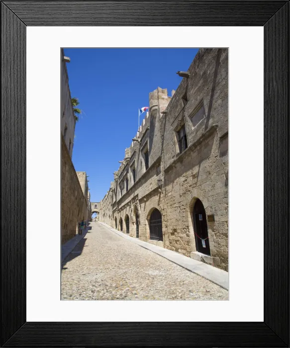 Framed Print : Street of the Knights, Rhodes Old Town, UNESCO World Heritage Site, Rhodes Framed Print : Street of the Knights, Rhodes Old Town, UNESCO World Heritage Site, Rhodes