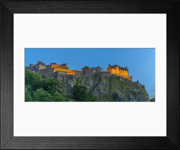 Framed Print : View of Edinburgh Castle from Princes Street at dusk, UNESCO World Heritage Site Framed Print : View of Edinburgh Castle from Princes Street at dusk, UNESCO World Heritage Site