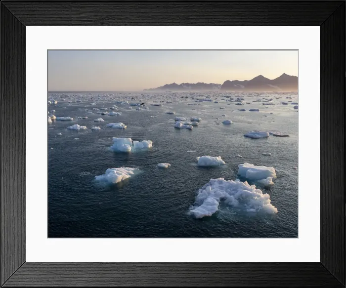 Framed Print : Brash ice off the east coast of Greenland, Polar Regions Framed Print : Brash ice off the east coast of Greenland, Polar Regions