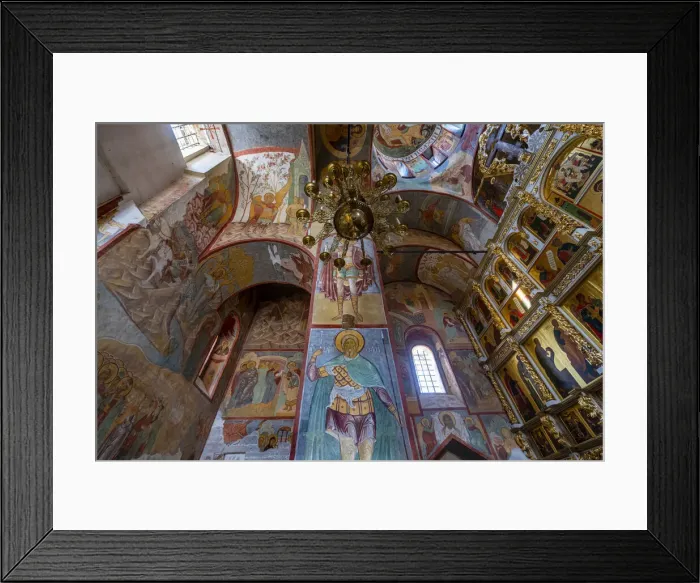 Framed Print : Icons on the wall of the Bogoroditse-Uspenskiy Sviyazhsky Monastery, Sviyazhsk Framed Print : Icons on the wall of the Bogoroditse-Uspenskiy Sviyazhsky Monastery, Sviyazhsk
