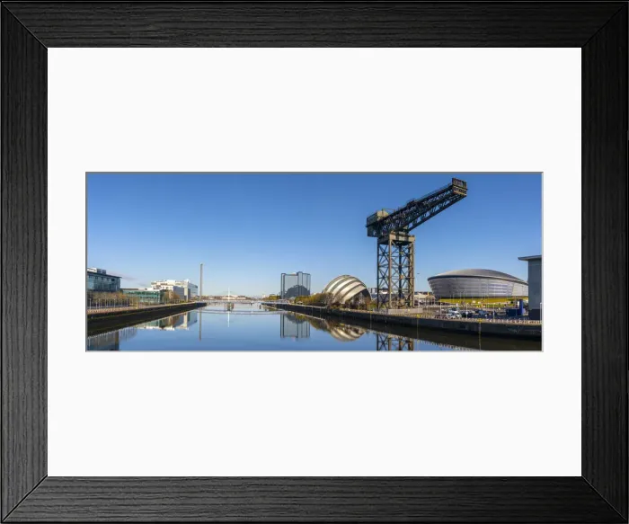 Framed Print : Finnieston Crane, SSE Hydro and Armadillo reflection, River Clyde, Glasgow, Scotland Framed Print : Finnieston Crane, SSE Hydro and Armadillo reflection, River Clyde, Glasgow, Scotland