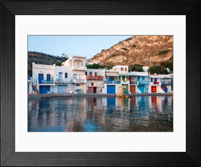 Framed Print : Picturesque colorful village of Klima, Milos island, Cyclades, Greek Islands, Greece Framed Print : Picturesque colorful village of Klima, Milos island, Cyclades, Greek Islands, Greece
