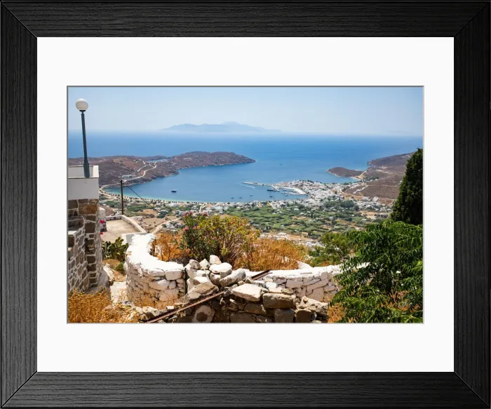Framed Print : View over Livadi Bay from Pano Chora, Serifos, Cyclades, Aegean Sea, Greek Islands Framed Print : View over Livadi Bay from Pano Chora, Serifos, Cyclades, Aegean Sea, Greek Islands