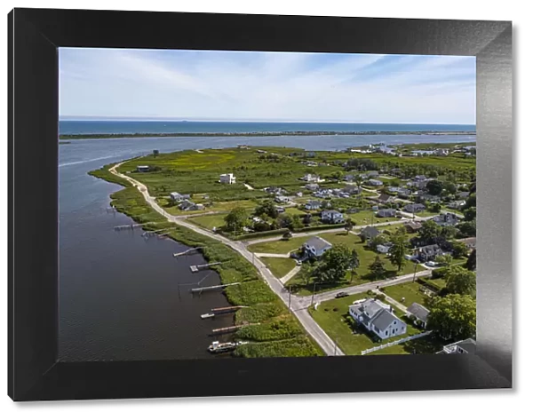 Aerial of Mastic Beach, Long Island, United States of America, North America