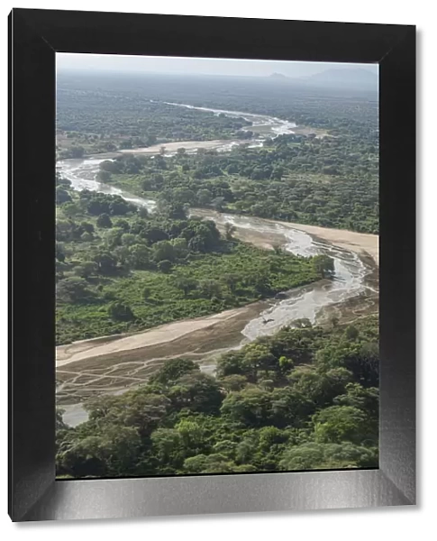 Aerial of Singaita River, Kapoita, Eastern Equatoria State, , South Sudan, Africa