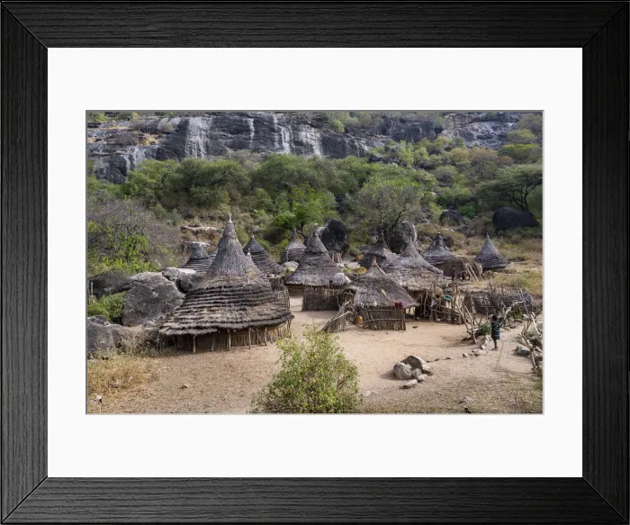 Framed Print : Traditional village huts of the Laarim tribe, Boya Hills, Eastern Equatoria, South Sudan Framed Print : Traditional village huts of the Laarim tribe, Boya Hills, Eastern Equatoria, South Sudan
