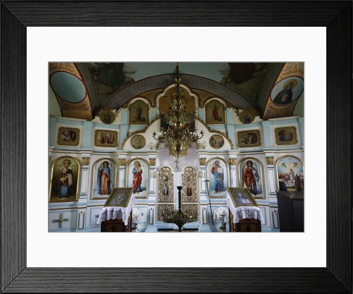 Framed Print : Interior, Tsipova Monastery church, Rezina, Moldova, Europe Framed Print : Interior, Tsipova Monastery church, Rezina, Moldova, Europe