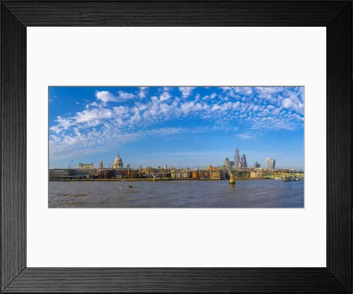 Framed Print : View of St. Pauls Cathedral, River Thames and City of London skyline, London Framed Print : View of St. Pauls Cathedral, River Thames and City of London skyline, London