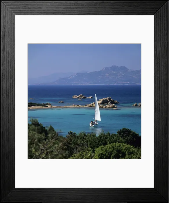 Framed Print : Yacht sailing on the Golfo di Arzachena, Costa Smeralda, Sardinia, Italy, Mediterranean Framed Print : Yacht sailing on the Golfo di Arzachena, Costa Smeralda, Sardinia, Italy, Mediterranean