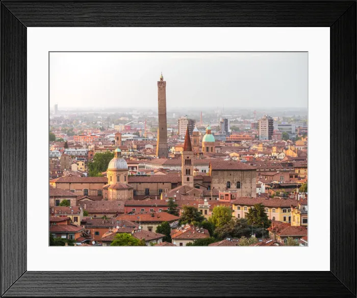 Framed Print : View of Bolognas cityscape from San Michele in Bosco, Bologna, Emilia Romagna, Italy Framed Print : View of Bolognas cityscape from San Michele in Bosco, Bologna, Emilia Romagna, Italy