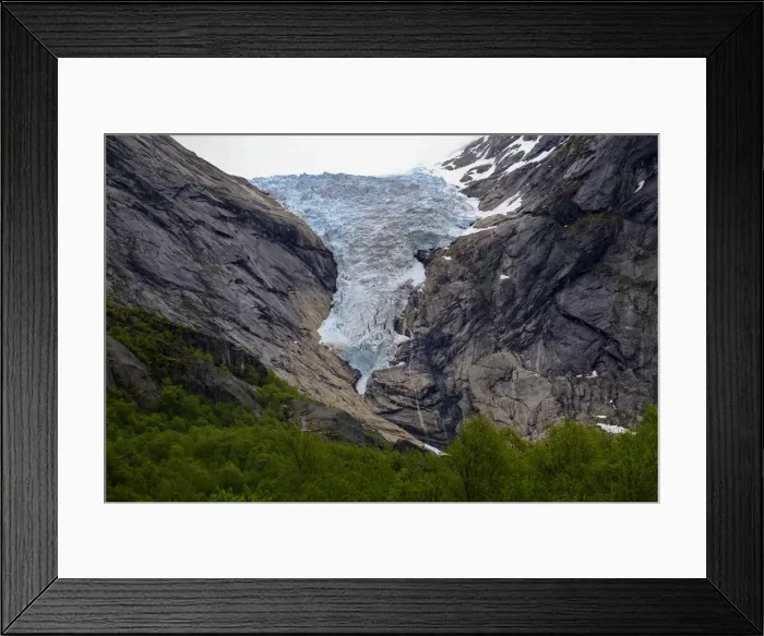 Framed Print : Briksdal glacier, one of the most accessible and best known arms of the Jostedalsbreen Framed Print : Briksdal glacier, one of the most accessible and best known arms of the Jostedalsbreen