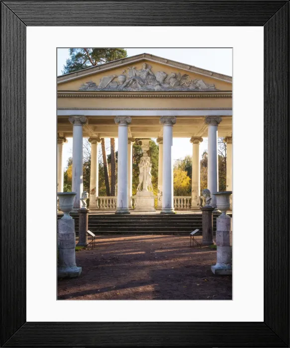 Framed Print : Three Graces Pavilion in the Private garden, Pavlovsk Palace, Pavlovsk, near St Framed Print : Three Graces Pavilion in the Private garden, Pavlovsk Palace, Pavlovsk, near St