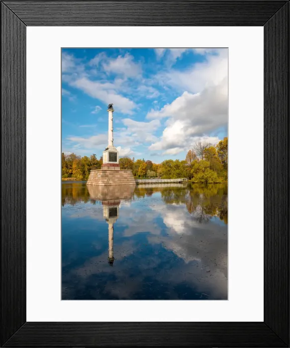 Framed Print : The Chesme Column, Catherine Park, Pushkin (Tsarskoye Selo), near St Framed Print : The Chesme Column, Catherine Park, Pushkin (Tsarskoye Selo), near St