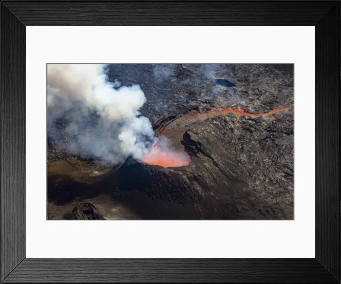 Framed Print : Fagradalsfjall volcano, active vent during the eruption of July 2021, Reykjanes Peninsula Framed Print : Fagradalsfjall volcano, active vent during the eruption of July 2021, Reykjanes Peninsula