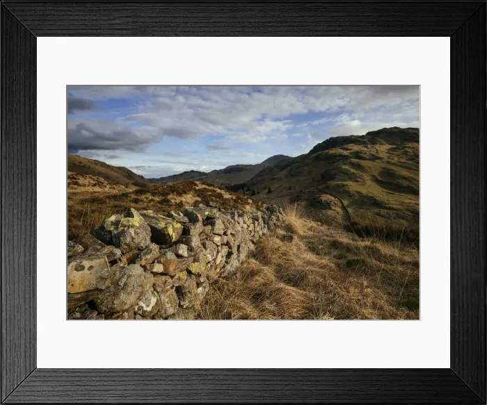 Framed Print : Langdale Valley, Lake District National Park, UNESCO World Heritage Site, Cumbria Framed Print : Langdale Valley, Lake District National Park, UNESCO World Heritage Site, Cumbria