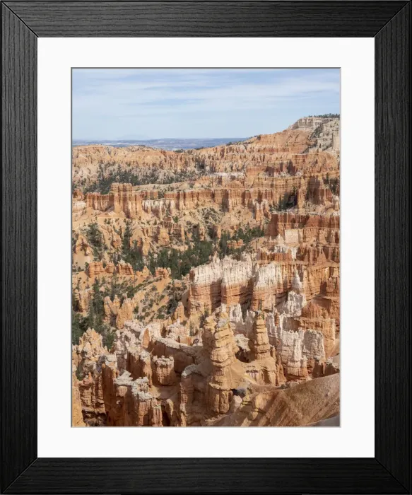 Framed Print : A view of the Bryce amphitheater from the rim at Bryce Canyon National Park, Utah Framed Print : A view of the Bryce amphitheater from the rim at Bryce Canyon National Park, Utah