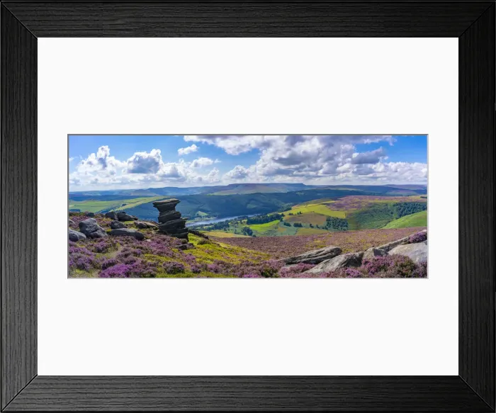Framed Print : View of Ladybower Reservoir from Salt Cellar Rock Formation, Peak District National Park Framed Print : View of Ladybower Reservoir from Salt Cellar Rock Formation, Peak District National Park