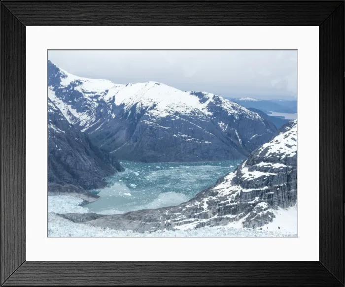 Framed Print : Aerial view of the Leconte Glacier, flowing from the Stikine Ice Field near Petersburg Framed Print : Aerial view of the Leconte Glacier, flowing from the Stikine Ice Field near Petersburg