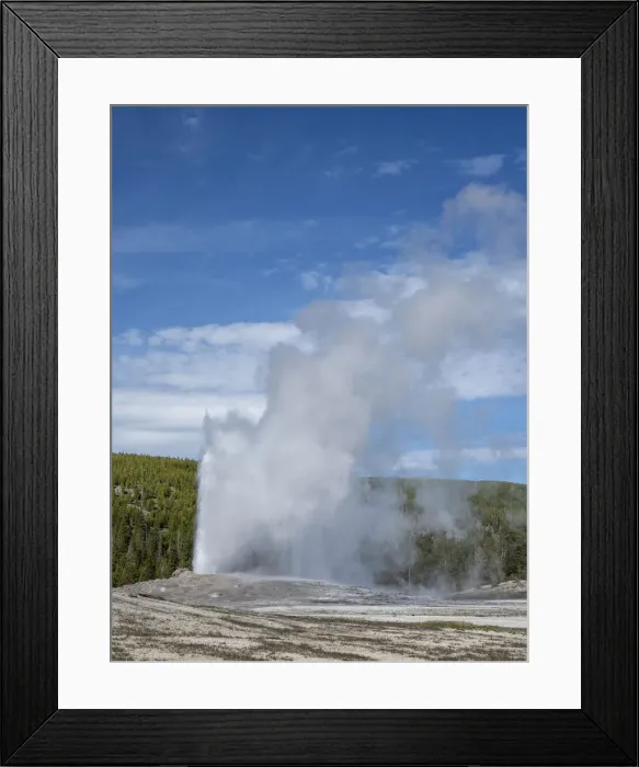Framed Print : The cone geyser called Old Faithful erupting, Yellowstone National Park Framed Print : The cone geyser called Old Faithful erupting, Yellowstone National Park