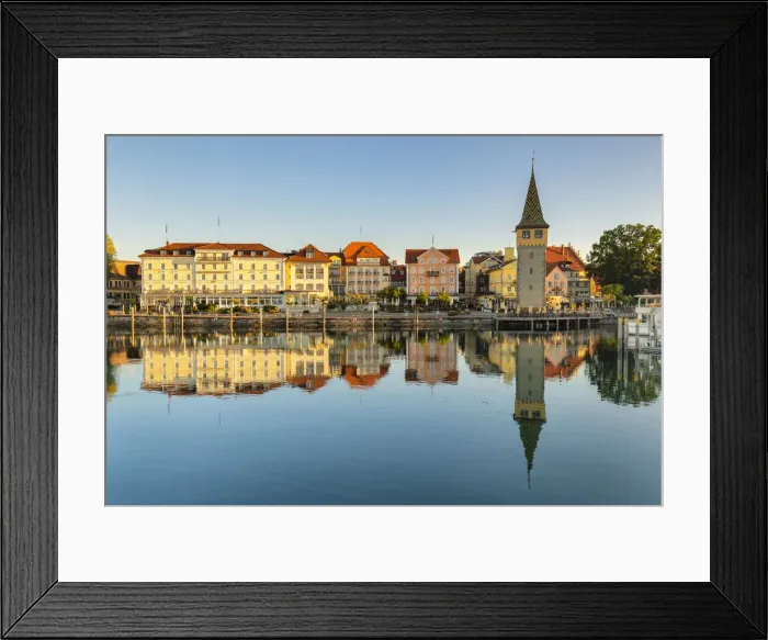 Framed Print : Harbour front and Mangturm Tower, Lindau, Lake Constance, Bavaria, Swabia, Germany Framed Print : Harbour front and Mangturm Tower, Lindau, Lake Constance, Bavaria, Swabia, Germany