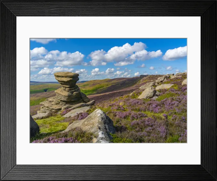 Framed Print : View of the Salt Cellar Rock Formation, Derwent Edge, Peak District National Park Framed Print : View of the Salt Cellar Rock Formation, Derwent Edge, Peak District National Park