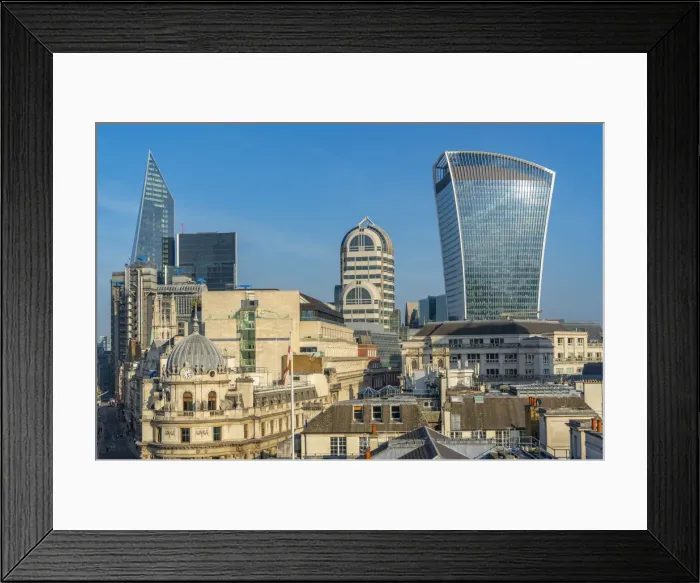 Framed Print : View of The City of London skyline and 20 Fenchurch Street (The Walkie Talkie), London Framed Print : View of The City of London skyline and 20 Fenchurch Street (The Walkie Talkie), London