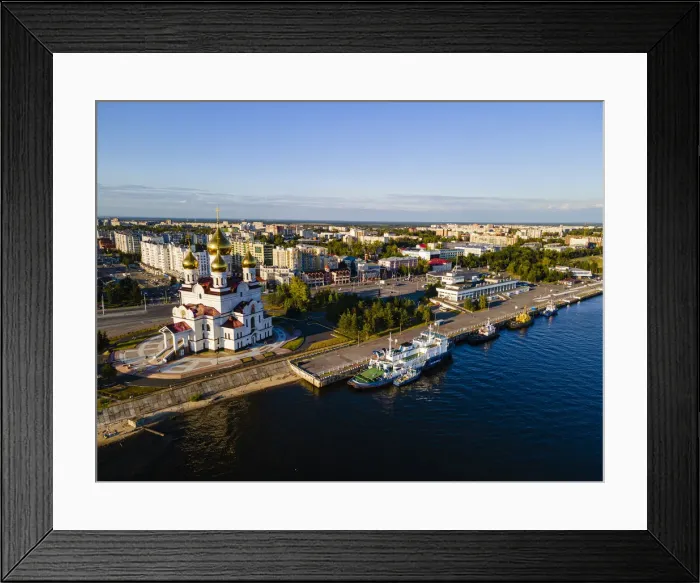 Framed Print : Aerial of the Cathedral of the Archangel, Arkhangelsk, Russia, Europe Framed Print : Aerial of the Cathedral of the Archangel, Arkhangelsk, Russia, Europe